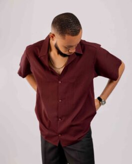 Lapel Textured Shirt