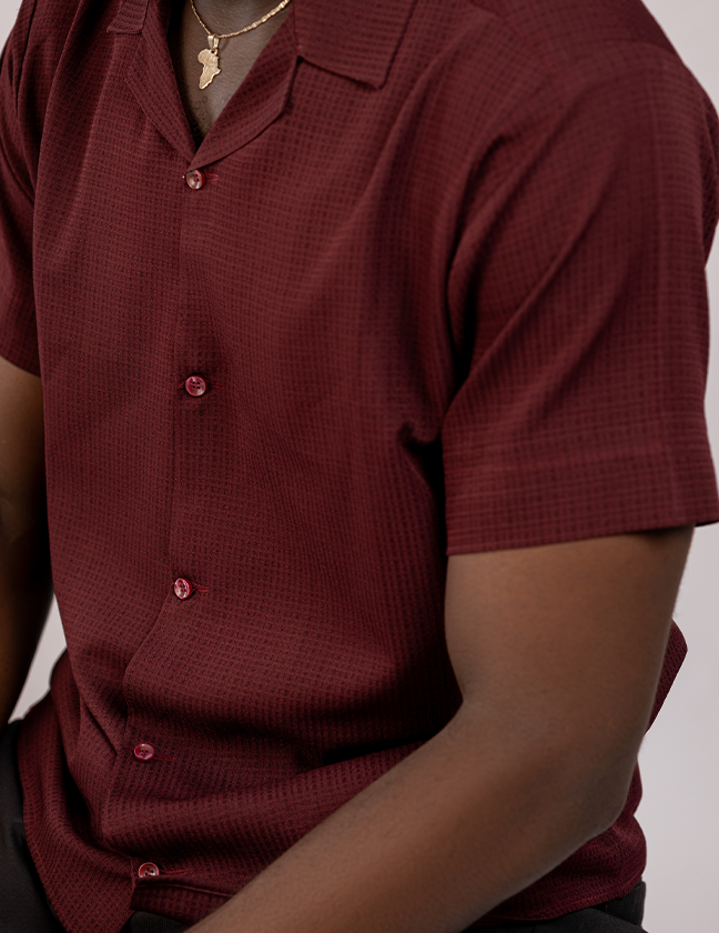 TEXTURED LAPEL SHIRT - Image 4